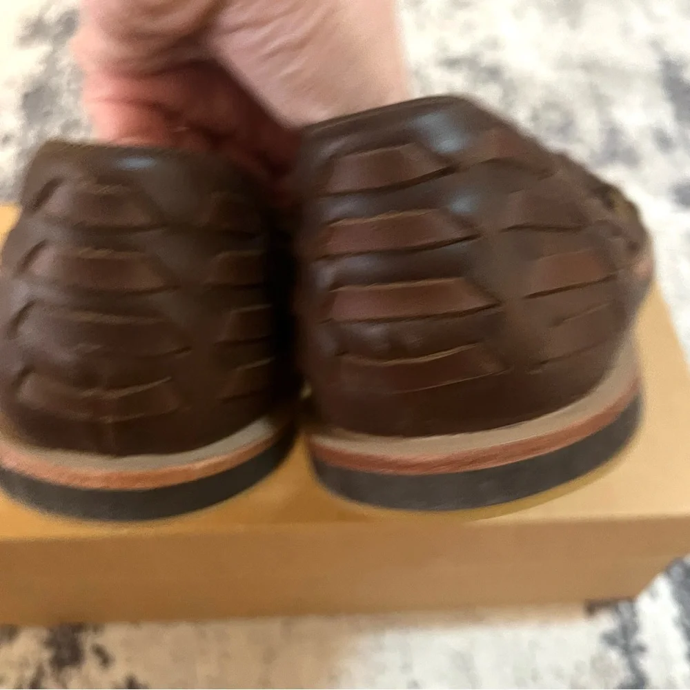 nisolo men huarache slip on brown
